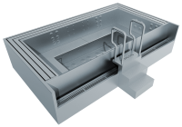 Гидромассажный бассейн GRANDO из нержавеющей стали