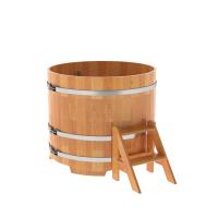 Купель круглая из сращенных ламелей лиственницы  d=1,17