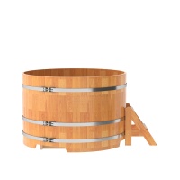 Купель круглая из сращенных ламелей лиственницы d=1,50