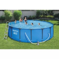 Bestway 56830 BW Каркасный бассейн 457х122см, 16015л, фил.-насос 3028л/ч, лестница