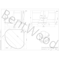 Купель угловая из кедра 1,37х1,37