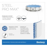 Bestway 56418 BW Каркасный бассейн Steel Pro Max 366х100см, 9150л, фил.-насос 2006л/ч, лестница