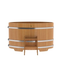 Купель овальная из лиственницы 0,95х1,60