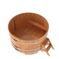 Купель круглая из сращенных ламелей лиственницы d=1,80