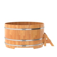 Купель круглая из сращенных ламелей лиственницы d=1,80