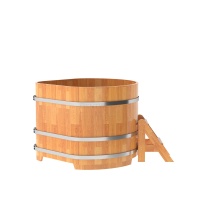 Купель угловая из сращенных ламелей лиственницы 1,19х1,19