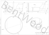 Купель круглая из сращенных ламелей лиственницы d=1,80