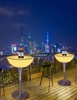 Комплект светящейся мебели Стол+2 стула V8