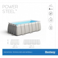 Bestway 56465 BW Каркасный бассейн Power Steel 549х274х122см, 14812л, фил.-насос 5678л/ч, лестница, тент, попл.-доз.