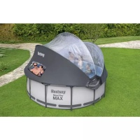 Bestway 5619N BW Каркасный бассейн Steel Pro Max 366х100см, 9150л, с навесом, фил.-насос 2006л/ч, лестница