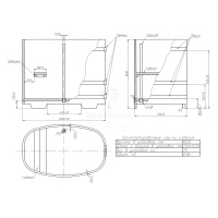 Купель овальная из сращенных ламелей лиственницы 0,76х1,16