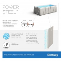 Bestway 56670 BW Каркасный бассейн Power Steel 488х244х122см, 11532л, фил.-насос 3028л/ч, лестница, тент, попл.-доз.