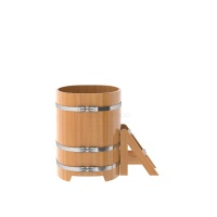 Купель овальная из лиственницы 0,76х1,16